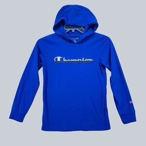 Champion Boys Blue Long Sleeve Hoodie Shirt Size 14/16